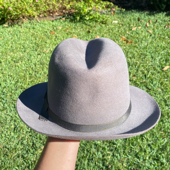 Linea Italiana Borsalino Genuine Fur Felt Fedora Modello Depositato 1857 Italia - Picture 7 of 16